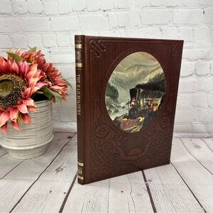 vtg the old west railroaders time life embossed leather hardback 1975 western